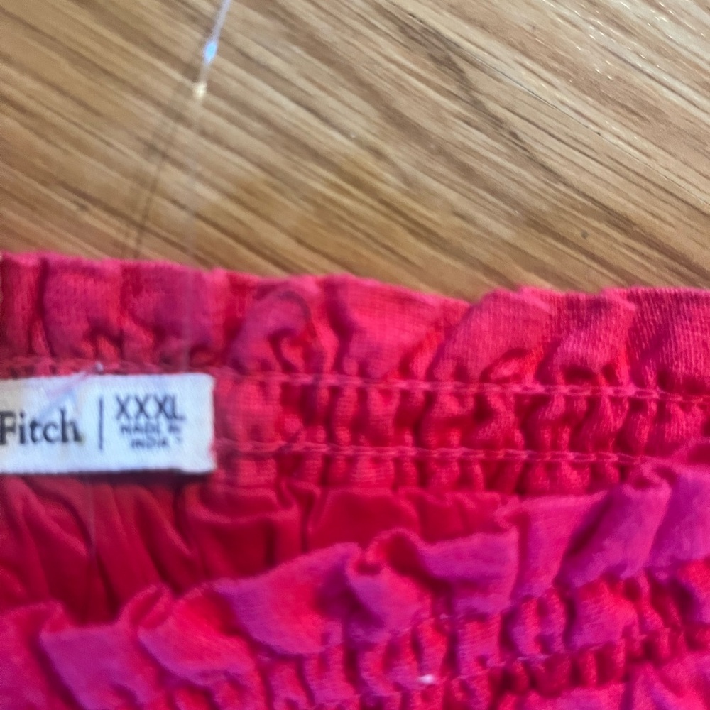 Abercrombie & Fitch A&F Linen Blend Ruched Crop Tank‎ Top Pink Sleeveless XXXL - Picture 4 of 4